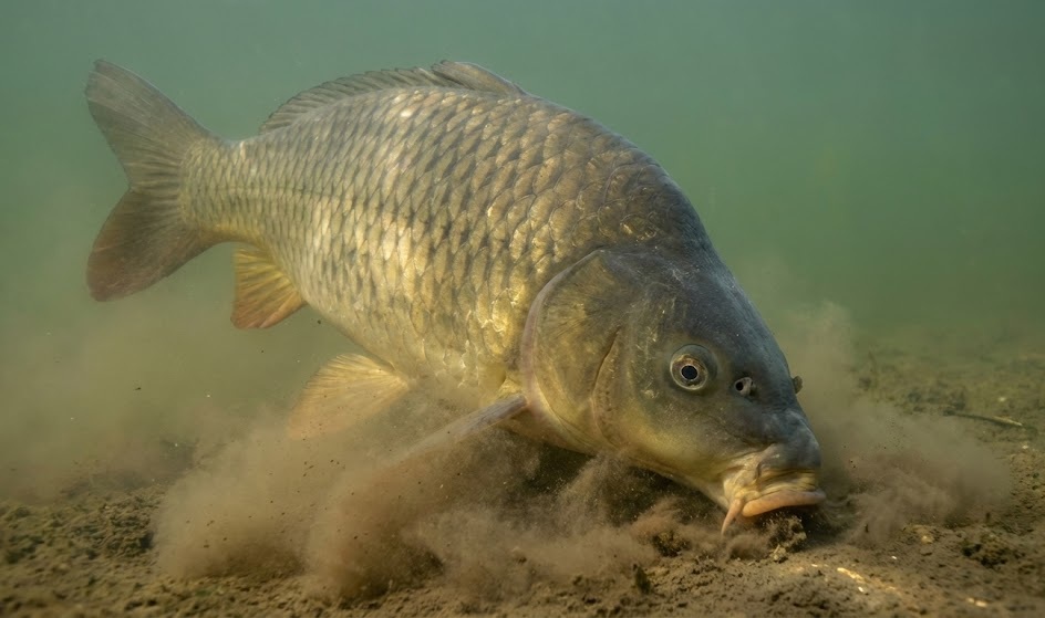 żerujący karp
