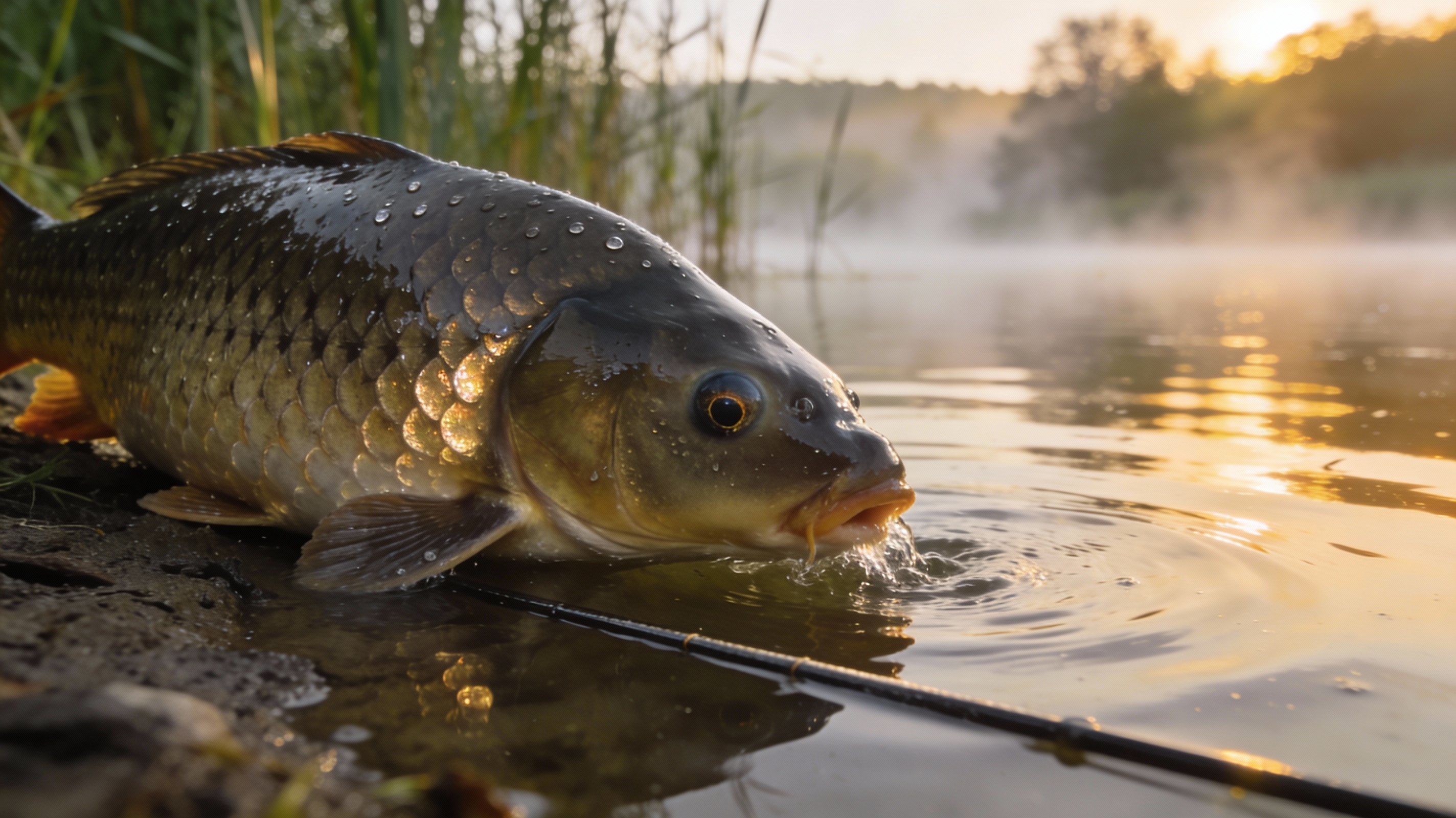 karp złapany przy użyciu liquidu